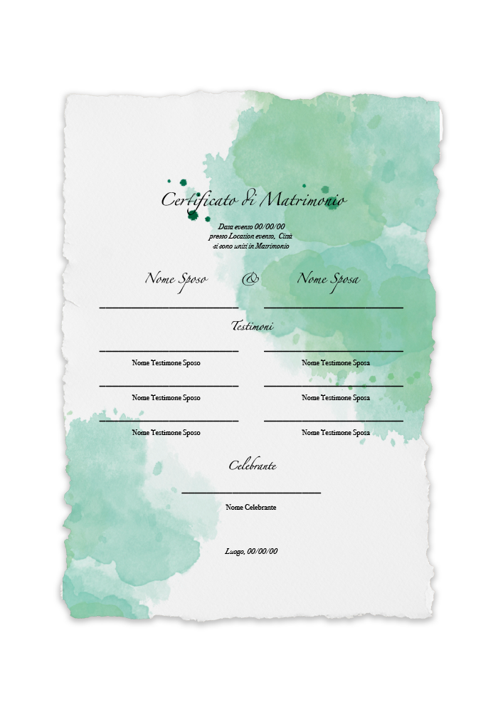 certificato-matrimonio-aquarello-verde-abcwedding