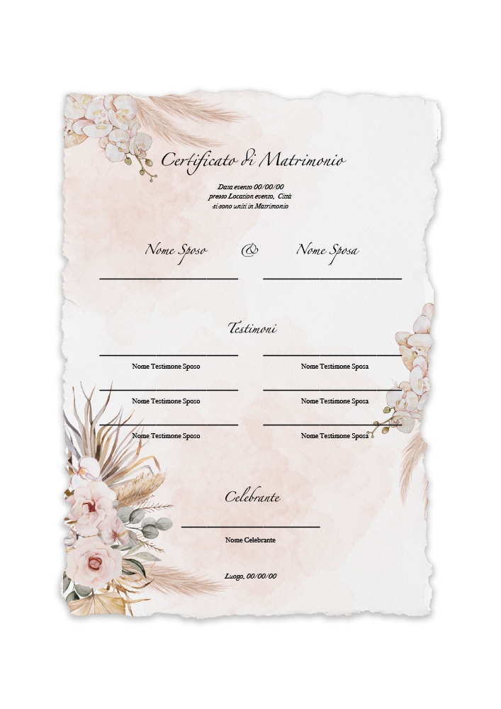 certificato-matrimonio-boho-pampas-abcwedding