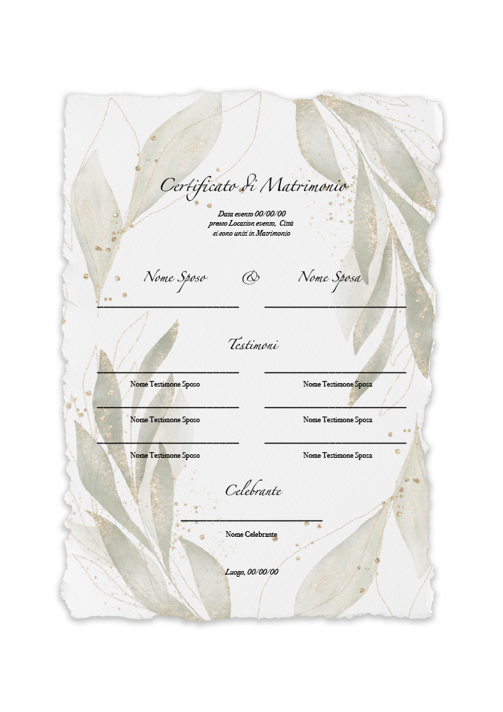 certificato-matrimonio-botanical-verde-oro-abcwedding