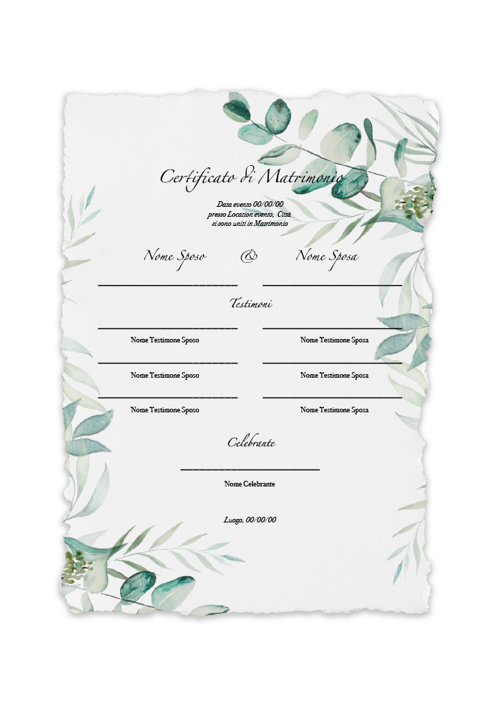certificato-matrimonio-foglie-verdi-abcwedding