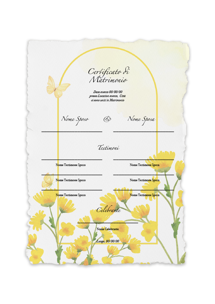 certificato-matrimonio-giallo-fiori-farfalle-verde-abcwedding.png
